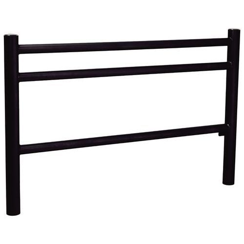 BARRIÈRE TRIO 1.57 M POMMEAU INOX BROSSÉ - ZINC NOIR 9005 - PROCITY