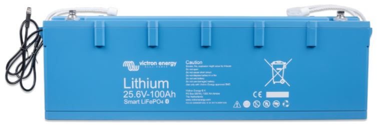 Batterie lithium 100Ah 24V SMART VICTRON - LiFePO4 25,6V avec BMS et Bluetooth_0