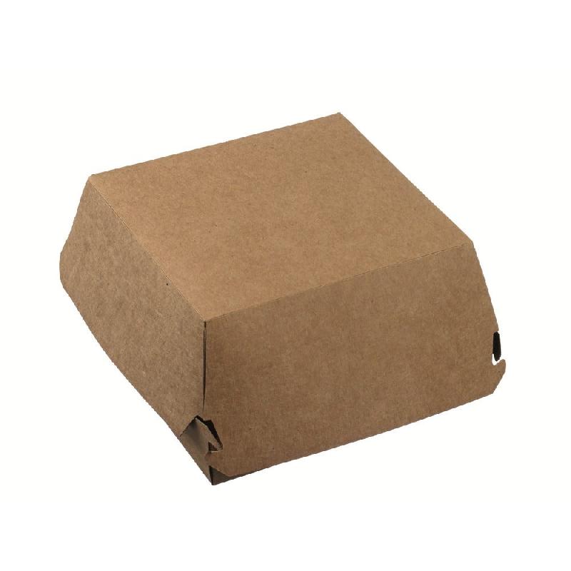 Boite burger modèle S Ecokraft carton naturel 11,5x11,5x7cm - par 200_0