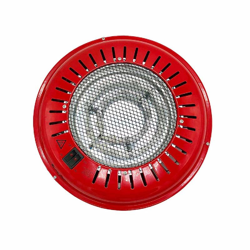 Brasero Électrique 3 Modes de Puissance 300 W/500 W/800 W Rouge Ø34x9,5cm Raydan Home - rouge 8429160260505_0