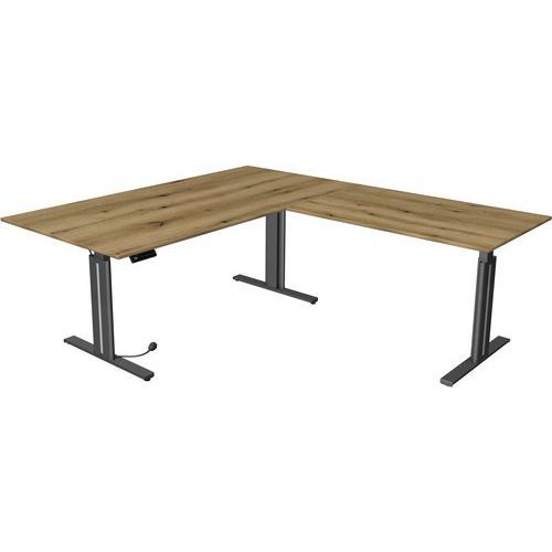 BUREAU ASSIS/DEBOUT MOVE3 L180XP80XH72-120 AJOUT 100X60CMCHÊNE - KERKMANN