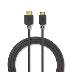 Câble Hdmi 2m Haute Vitesse Avec Ethernet  Connecteur Hdmi - Mini-connecteur Hdmi  2,0 M  Anthracite Usage Non Intensif Nedis - 3665476047200_0
