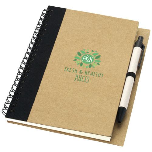Carnet de notes recyclé avec stylo Priestly - 60 pages A6 à lignes - Emballage inclus_0