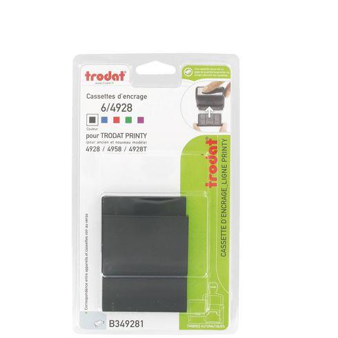 CASSETTE D'ENCRAGE PRINTY 6/4817 TRODAT - LOT DE 3 ROUGE