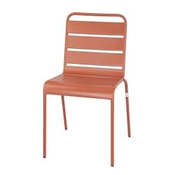 Chaises à lattes en acier Bolero terracotta (lot de 4) - CK063_0