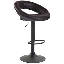 CLP Tabouret de bar Olinda en similicuir Marron/Noir - marron polyester 315786_0