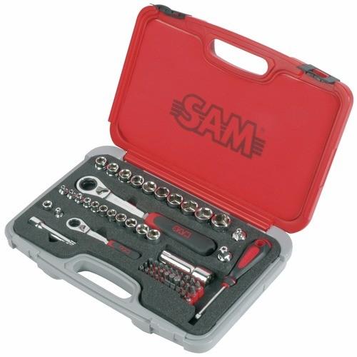 COFFRET CLIQUET À DOUILLES TRAVERSANTE CP61Z SAM OUTILLAGE