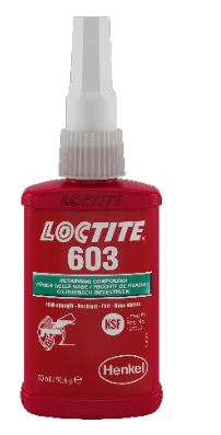 Colle anaérobie de haute résistance conçu pour le collage des pièces de raccordements cylindriques - LOCTITE® 603 BO50ML EGFD_0