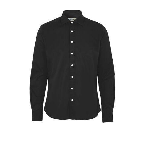 COTTOVER CHEMISE TWILL SLIM FIT HOMME - CERTIFIÉ GOTS NOIR - TAILLE 48