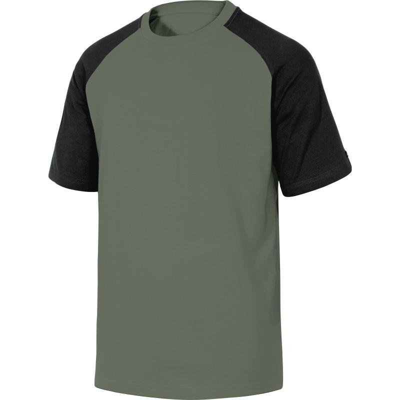 DELTA PLUS - Tee-shirt bicolore GENOA Vert et Noir - Taille L - Maille jersey 100% coton 180g/m² - GENOAVEGT_0