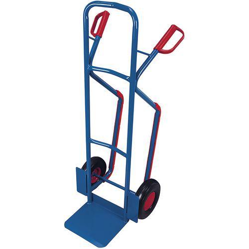 DIABLE EN TUBE D'ACIER AVEC ROUES ANTI-CREVAISON - VARIOFIT
