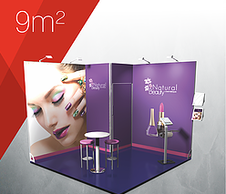 Stand modulaire Easy Stands en tissu - angle de 9m2 avec réserve de 1m2_0