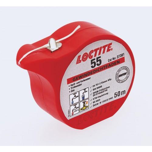 FIL D'ÉTANCHÉITÉ LOCTITE 55 POUR RACCORDS FILETÉS EN MÉTAL OU PLASTIQUE - 50 M LOCTITE