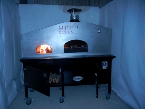 Four à bois rotatif MFT Design RT100 - 70 pizzas à l'heure - Sole tournante 1m - Foyer séparé_0