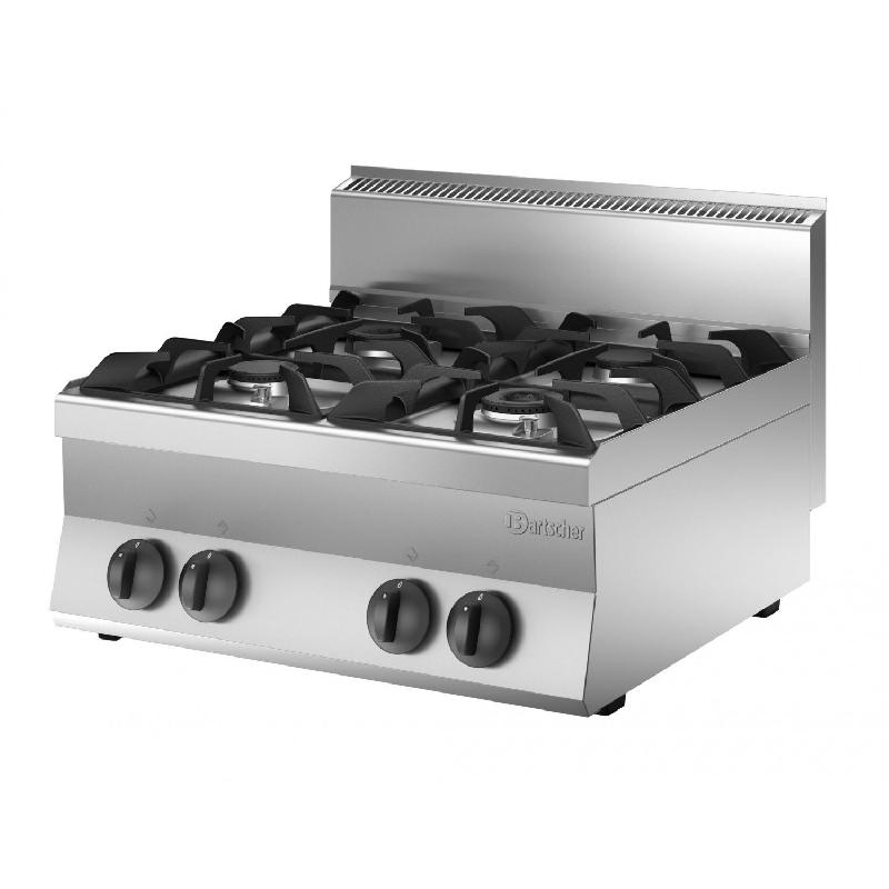 Fourneau inox gaz 4 feux, à poser, 18 000 W, GAZ_0