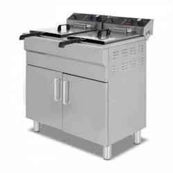 Friteuse Professionnelle 2 x 16 Litres - Sur Coffre - Électrique 230V - Haute Capacité et Performance pour Cuisine Intensive - Acier Inoxydable - Equipementpro - ef-16_0