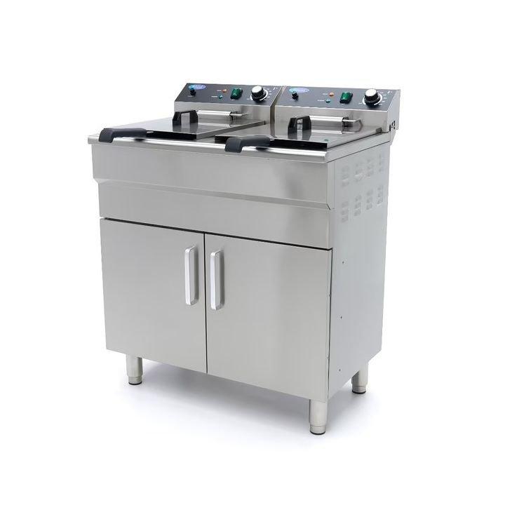 Friteuse Professionnelle ECO 2x16 L - 2 paniers - avec robinet de vidange et support - 230V, MONO_0