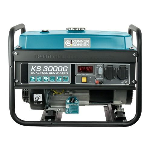 GROUPE ÉLECTROGÈNE À ESSENCE/GAZ - DÉMARRAGE MANUEL- 3 KW - 230V KS3000G KONNER & SOHNEN