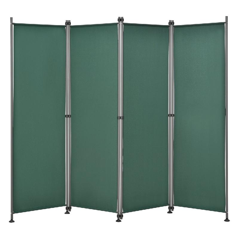 Helloshop26 - Brise-vue à 4 panneaux polyester 215 x 170 cm vert foncé 03_0006554 - 3001803582721_0