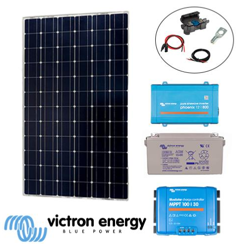 Kit solaire Victron Energy 360W 12V 230V - Autonome pour sites isolés avec panneau monocristallin et régulateur MPPT_0