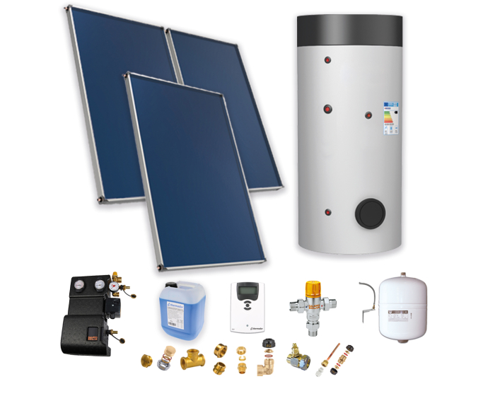 Kit solaire SSC pour ECS et chauffage avec soutien primaire - ASTREA D_0