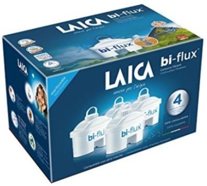 Laica - Pack de 4 filtres bi-flux, couleur blanche - blanc plastique LA263_0