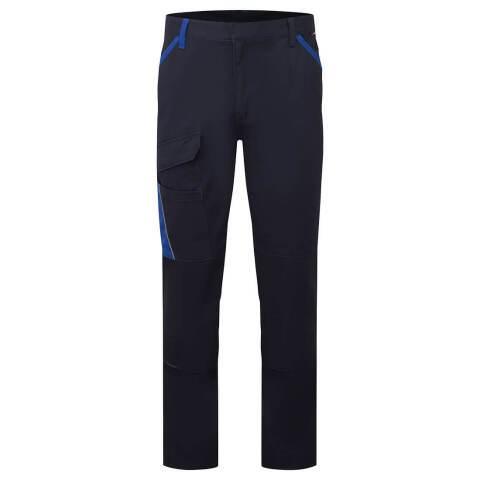 LOT DE 2 - PORTWEST CD131 PANTALON DE TRAVAIL COTON LÉGER WX1 MARINE/ROYAL - TAILLE 38 - STANDARD