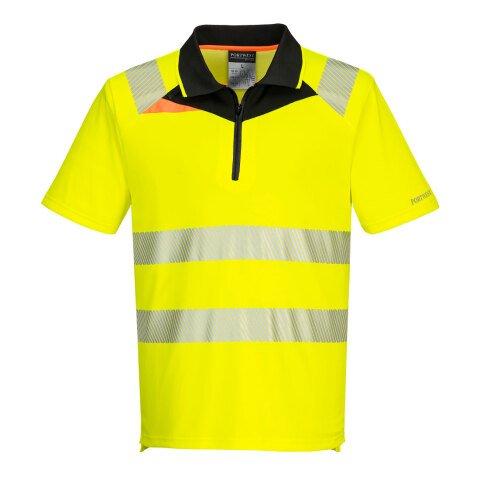 LOT DE 2 - PORTWEST DX412 DX4 POLO HAUTE VISIBILITÉ MC JAUNE/NOIR - TAILLE S