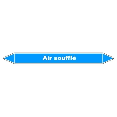 LOT DE 3 - MARQUEUR DE TUYAUTERIE - AIR SOUFFLÉ - VINYLE LAMINÉ - NFX 08-105 150 X 12 MM
