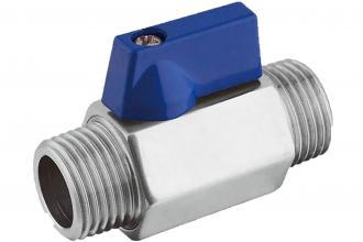 Mini vanne inox mâle/mâle - Ø 8/13 - Réf. 301788_0