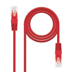 Nanocable Cable Rouge RJ45 Patchcord CAT.6 UTP AWG24, Rouge, 25 cm - 8433281011007_0