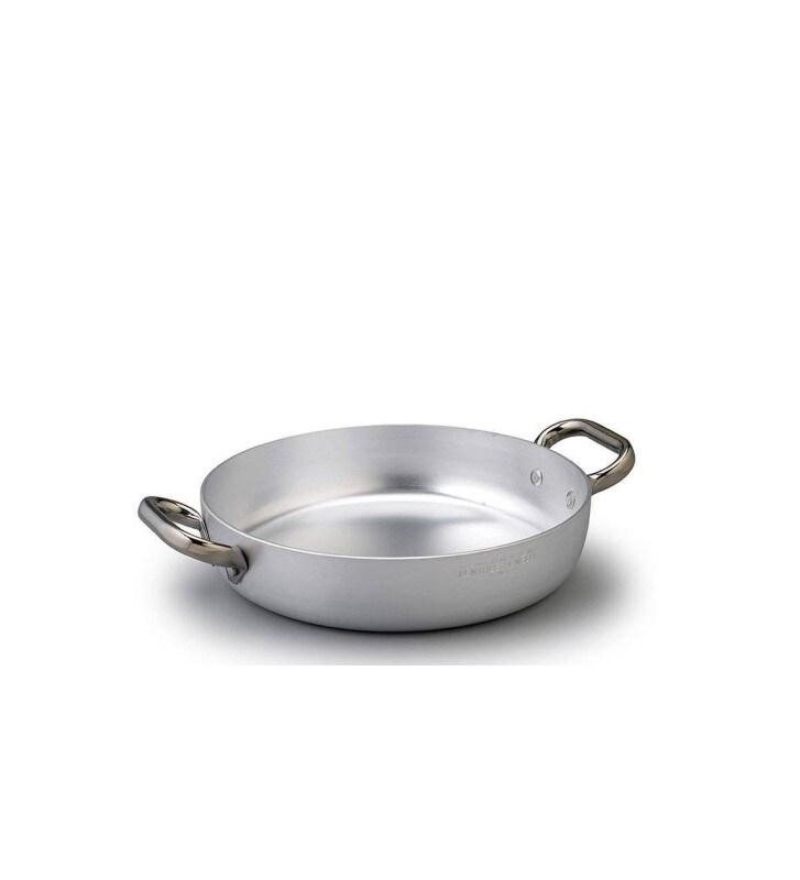 Pentole Agnelli sauteuse 24 cm professionnelle, en aluminium pur adaptée à induction, 2 poignées inox - 8007441676544_0