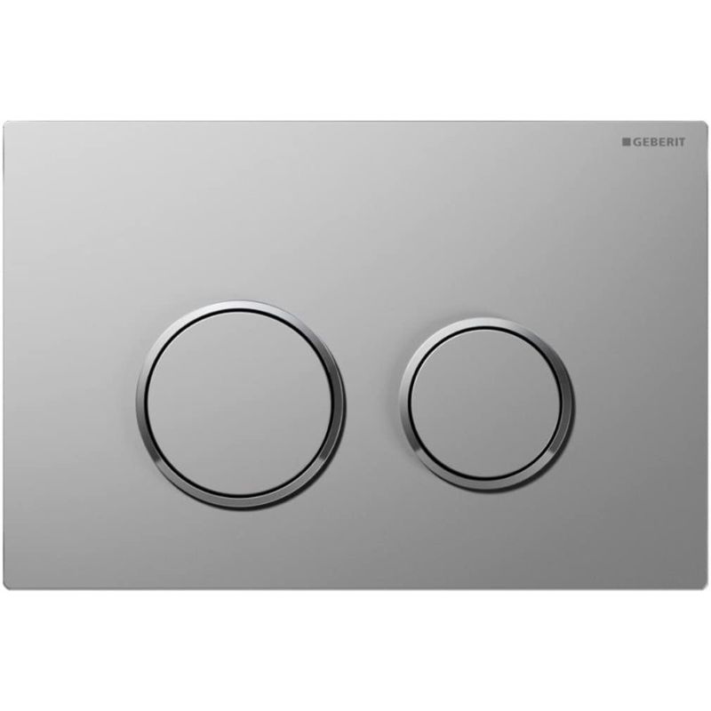 GEBERIT - PLAQUE DE DÉCLENCHEMENT OMEGA20 POUR RINÇAGE - DOUBLE TOUCHE CHROMÉ MAT/BRILLANT - 115.085.KN.1