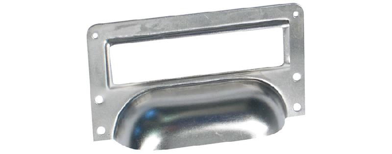 POIGNÉE COQUILLE PORTE ÉTIQUETTE ACIER NICKELÉ - CADAP - 00447/63V