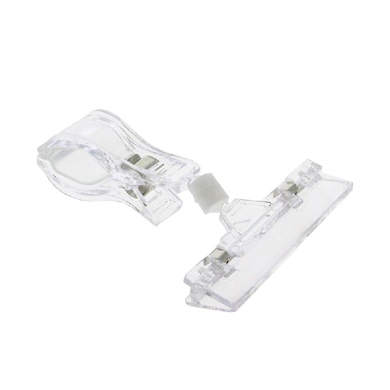 Porte étiquette plastique transparent 8x10cm - par 10_0