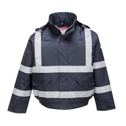 Portwest - Blouson de pluie chaud résistant à la flamme multi risques BIZFLAME Bleu Marine Taille 3XL - XXXL bleu 5036108276967_0