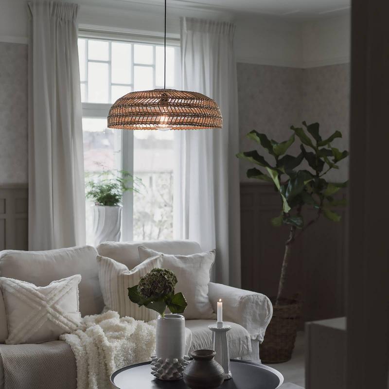 PR HOME DENISE SUSPENSION, ABAT-JOUR ROTIN Ø 53 CM