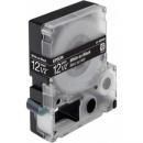 RUBAN BRILLANT EPSON 12MM X 9M TEXTE BLANC SUR FOND NOIR POUR LW 400 (LC-4BWV9)
