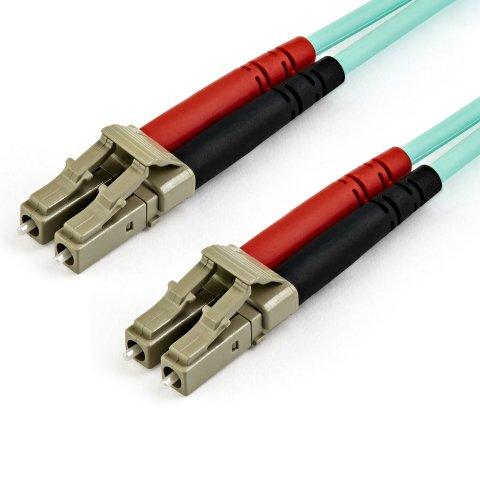 STARTECH.COM CÂBLE FIBRE OPTIQUE MULTIMODE DE 15M LC/UPC À LC/UPC OM4, FIBRE ZIPCORD 50/125ΜM LOMMF/VCSEL, RÉSEAUX 100G, FAIBLE PERTE D'INSERTION, CORDON DE RACCORDEMENT FIBRE LSZH
