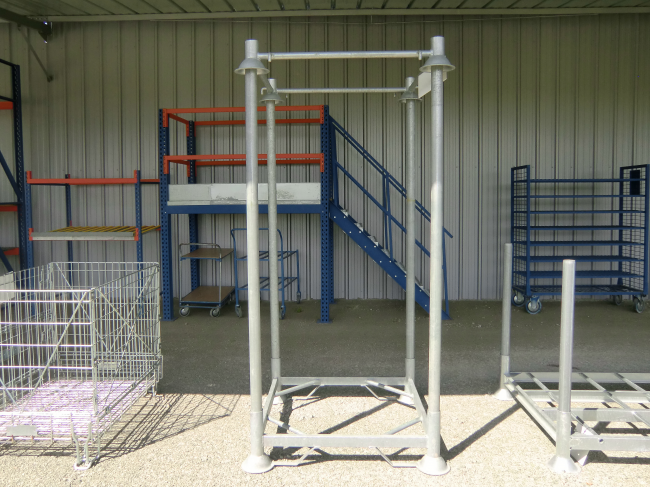 Support pour big bag 2000kg - 1130x1130mm - galvanisé, gerbable et démontable_0