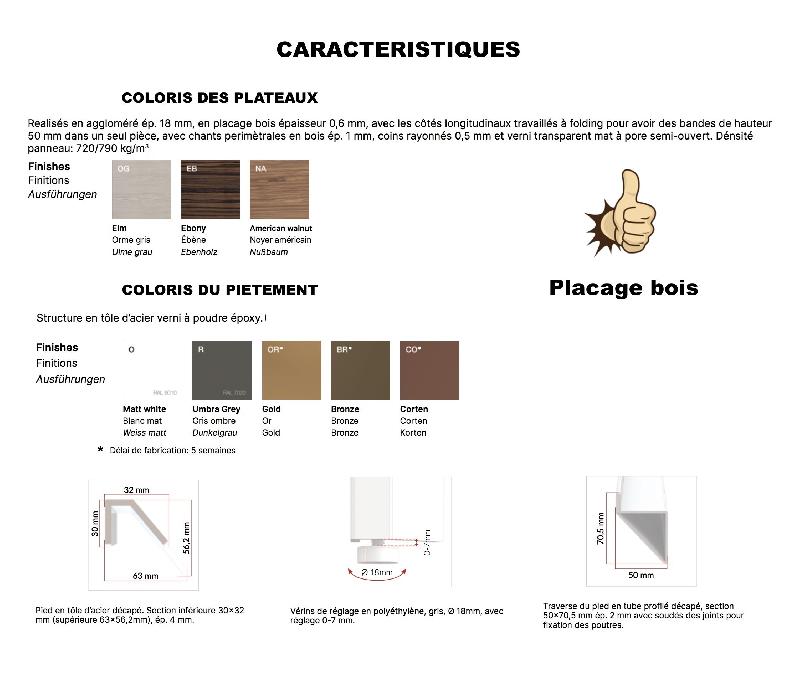 Table de réunion de prestige Nine - Quadrifoglio - 221, Blanc, Orme gris_0