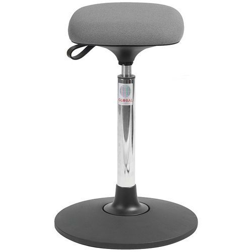 TABOURET SWAY TETRA - TISSU CURA - HAUT - GRIS - GLOBAL PROFESSIONAL SEATING