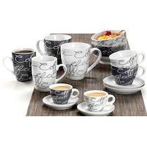 TASSE À CAFÉ JUMBO 'CORNELLO GREY' - LOT DE 6