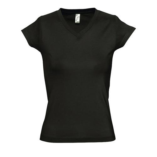 TEE-SHIRT PERSONNALISABLE FEMME EN COTON NOIR PROFOND