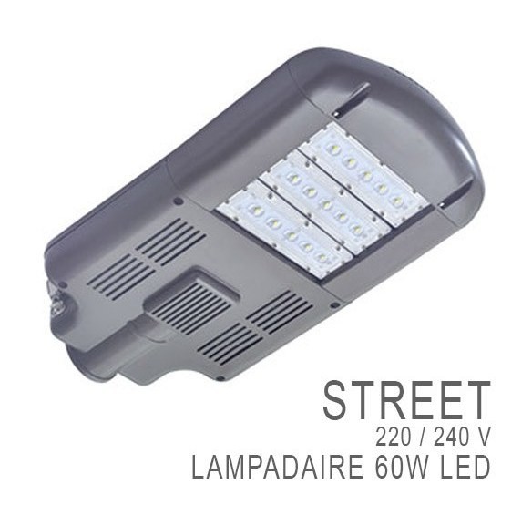 TETE DE LAMPADAIRES ROUTIER ALU  60 WATT IP 67