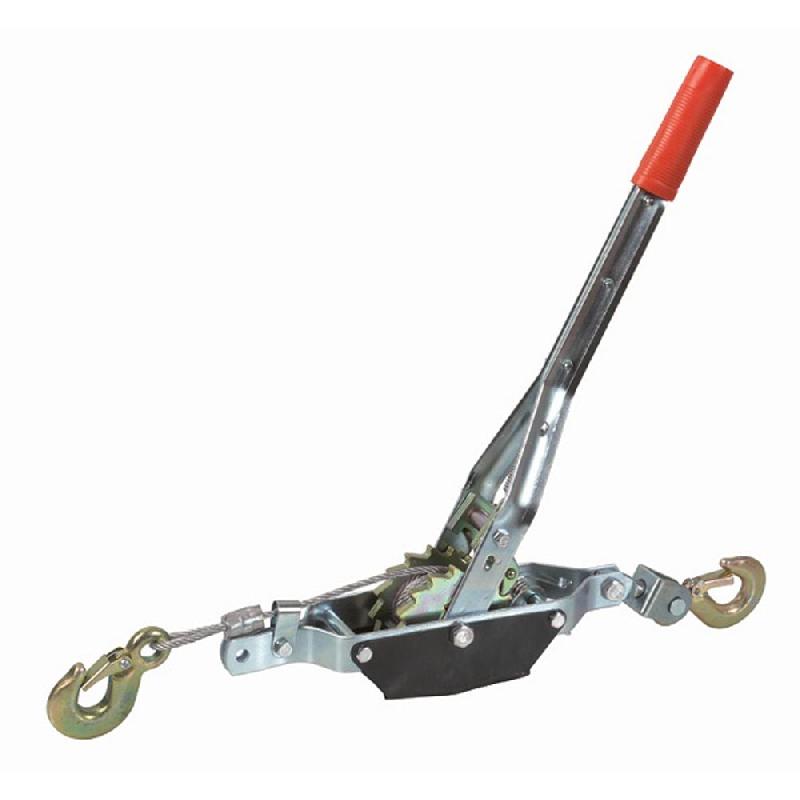 Treuil manuel de halage - Force de traction 2 T - Bras 400 mm avec poignée plastique - Câble acier 4.5 mm, 2 m_0
