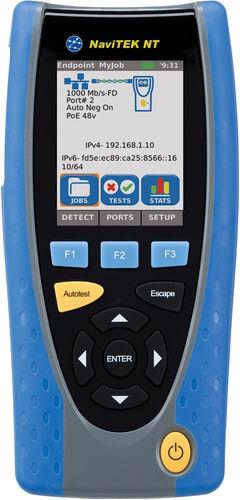 Vérificateur réseau cuivre - IPv4/IPv6 - 10/100/1000 Mb/s - PoE - VLAN - NetScan - Rapports - IDNNavitekNT-Plus - Écran tactile et batterie lithium-ion_0
