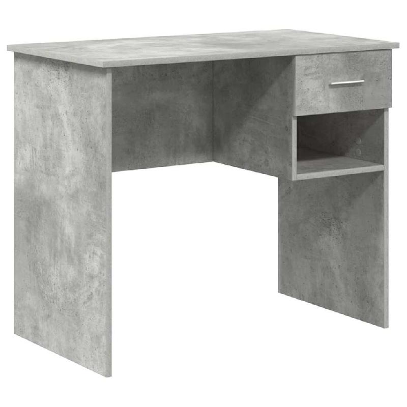 VidaXL Bureau avec tiroir Gris béton 90 x 49 x 75 cm Bois d'ingénierie Modèle Vega Executive Select - 869269_0