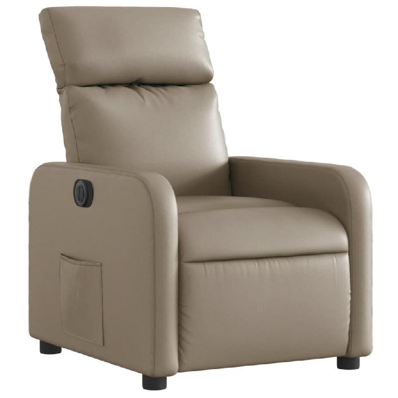 VidaXL Fauteuil inclinable électrique Cappuccino Similicuir Modèle Corvessa - 3206741_0