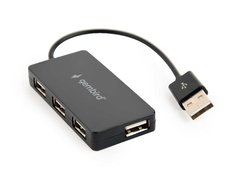 Gembird UHB-U2P4-04 - Hub USB 2.0 4 ports - 480 Mbit/s noir - Plug and Play - Compatible Windows_0